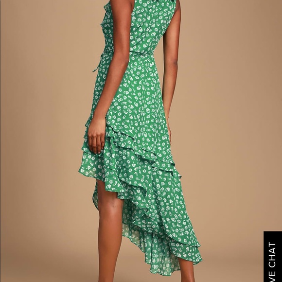 XS Lulus Cornelia Floral Print Ruffled Mini Dress - Picture 4 of 8